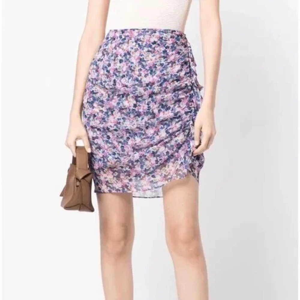 Veronica Beard NWT Spencer Ruffle Skirt in Silk Cream Multiâ size S Rare